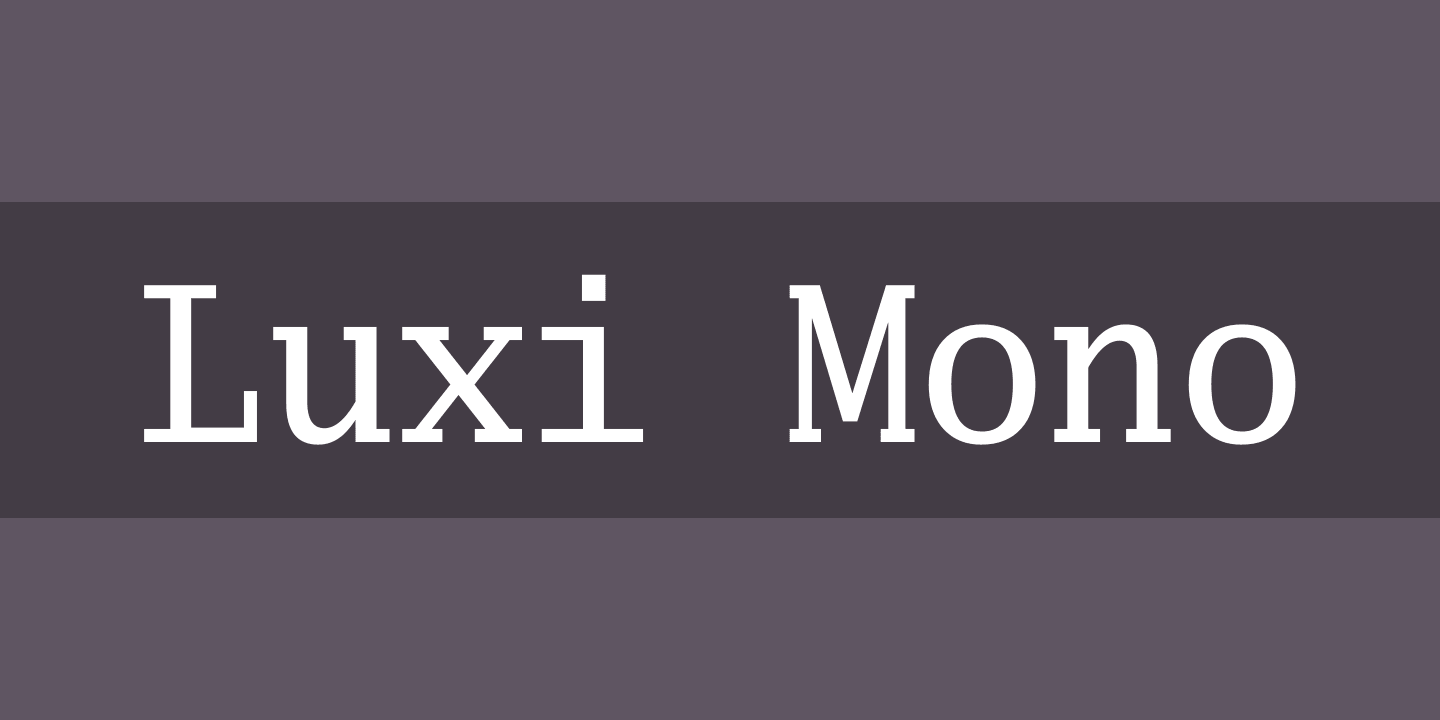 Przykład czcionki Luxi Mono